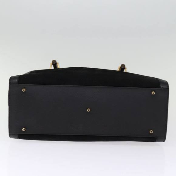 GUCCI Bamboo Tote Bag Suede Black 002 1186 0260 Auth 74664 - Picture 6 of 16
